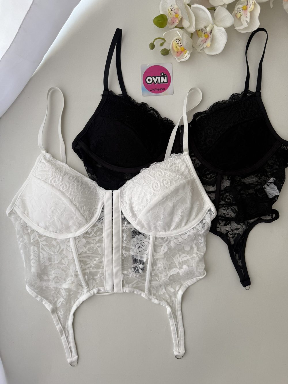 کرست دانتل کتی پری🎀💗👛 - تصویر 4