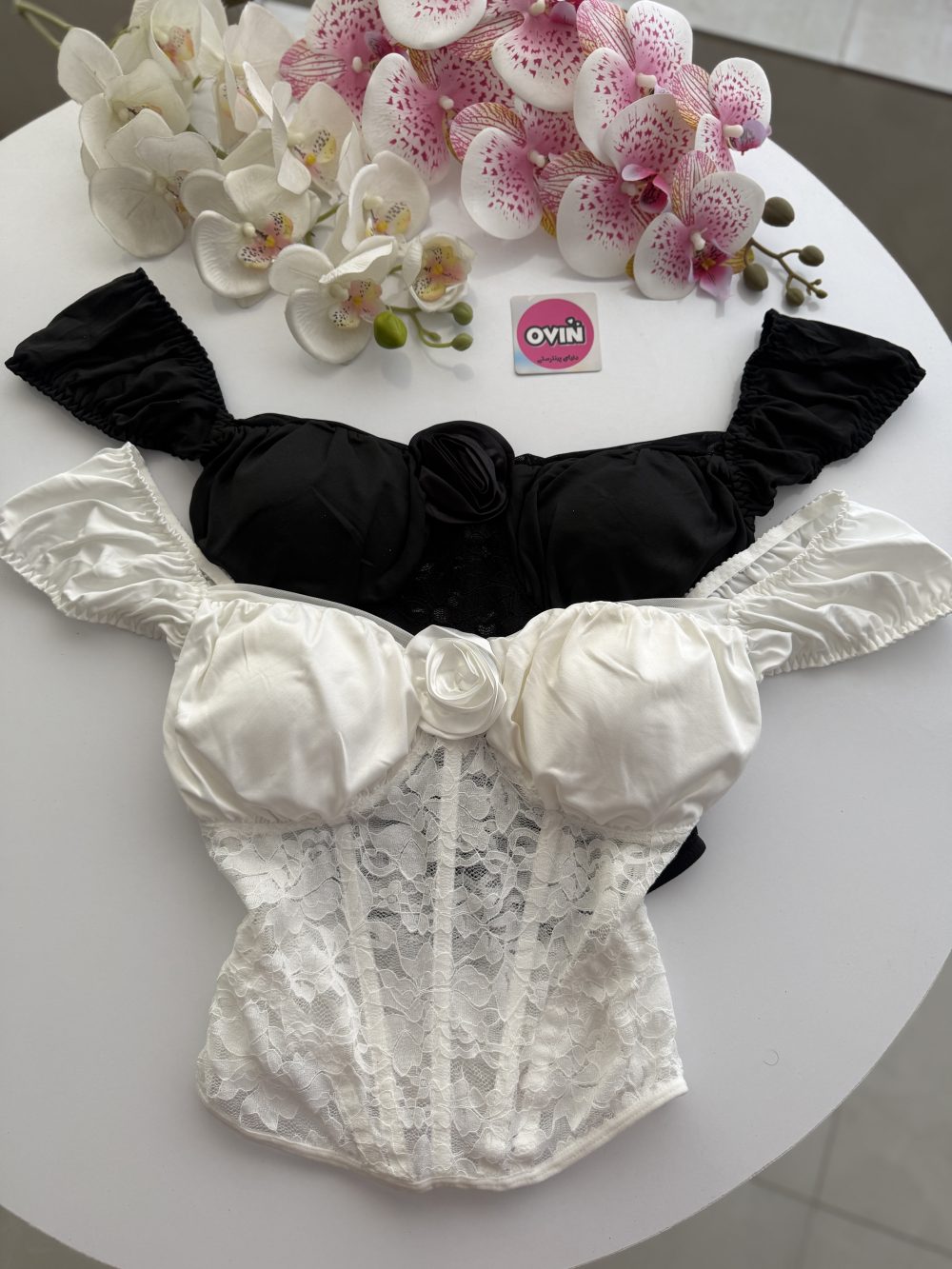 کراپ دانتل رز سفید 🌸✨🤍 - تصویر 5