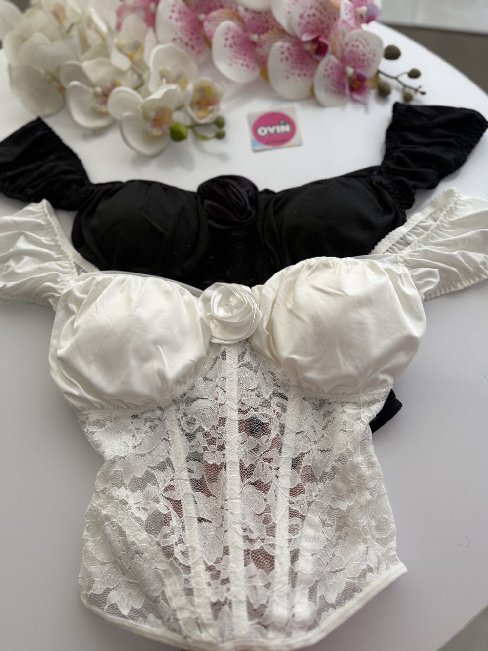 کراپ دانتل رز سفید 🌸✨🤍 - تصویر 6